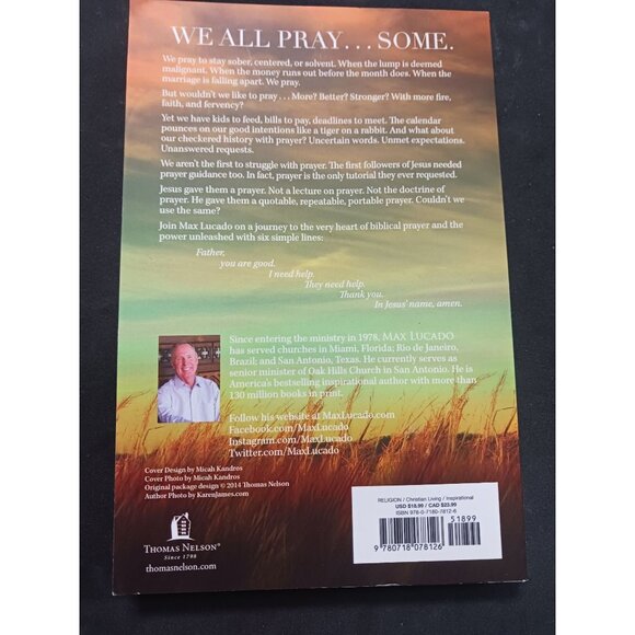 Before Amen The Power of A Simple Prayer by Max Lucado Paperback NEW - Picture 2 of 4